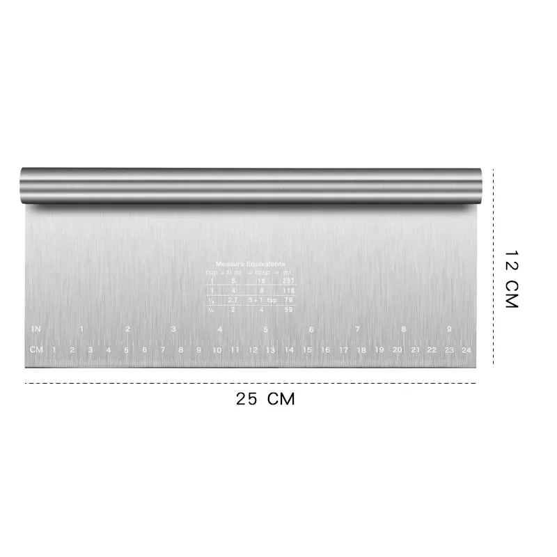 Stainless Steel Scale Cake Scraper DIY Dough Pastry Spatulas Buttercream Edge Smoother Cake Decorating Tools Baking Accessories