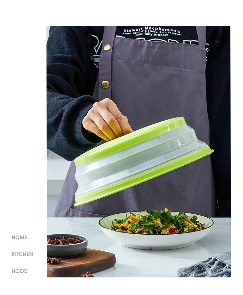 10.2 inch Microwave Plate Cover 2 In 1 Cover as Splatter Guard Collapsible Lid for Plate Dish Bowl Multi-Purpose Kitchen Gadget