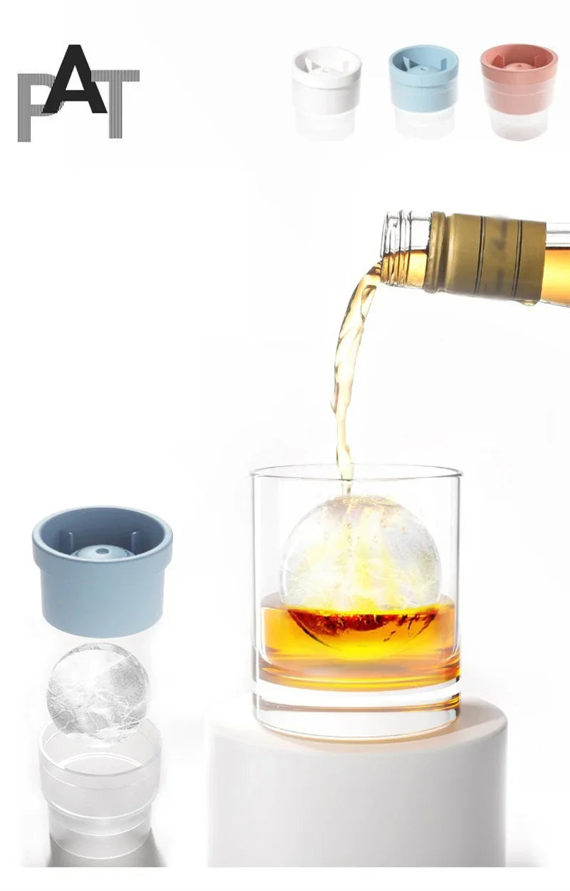 Silicone Ice Maker Food Grade Sphere Ice Mold Stackable Slow Melting DIY Ice Ball For Cocktail Whiskey Drink Home Bar