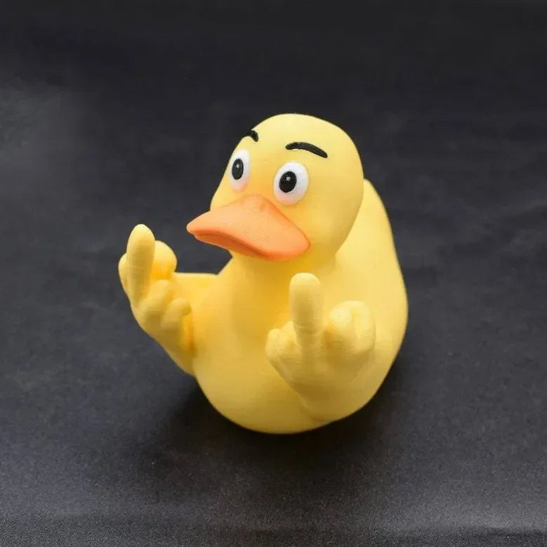 Funny Middle Finger Duck Home Statue Resin Mini Duck Garden Decoration Rustic Country Kitchen Decor Farm Animal Table Ornament