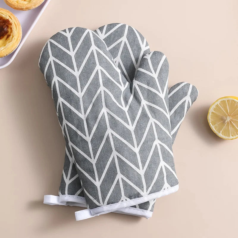 2pcs Heat-insulating Gloves, Anti-scald Microwave Gloves, High Temperature Resistant Kitchen Baking Oven Gloves