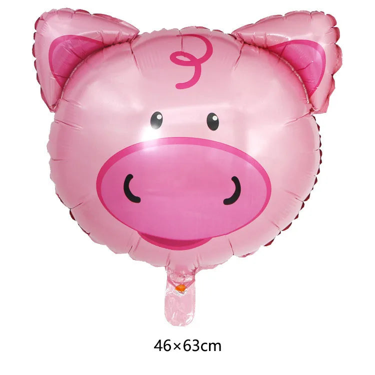 7pcs Farm Animal Balloons for Farm Birthday Party Decorations Supplies Cow Donkey Sheep Pig Chicken Foil Balloon Baby Shower