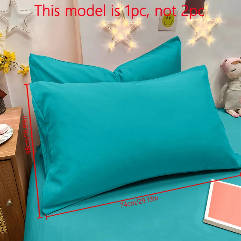 1 Piece Of Matte Solid Color Pillowcase, Bedroom Pocket Sealed Soft Pillowcase, Bedding