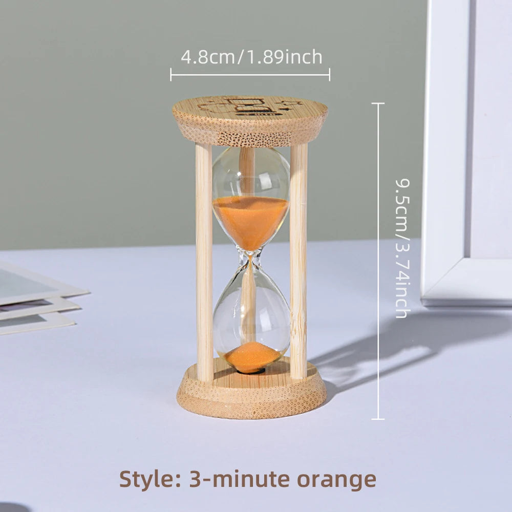 1PCS 3/5/10/15/30 Minutes Wooden Hourglass Timer Home Living Room Desktop Decoration Children Birthday Gift Portable Sand Clock