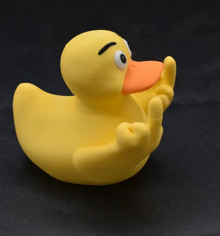 Funny Middle Finger Duck Home Statue Resin Mini Duck Garden Decoration Rustic Country Kitchen Decor Farm Animal Table Ornament