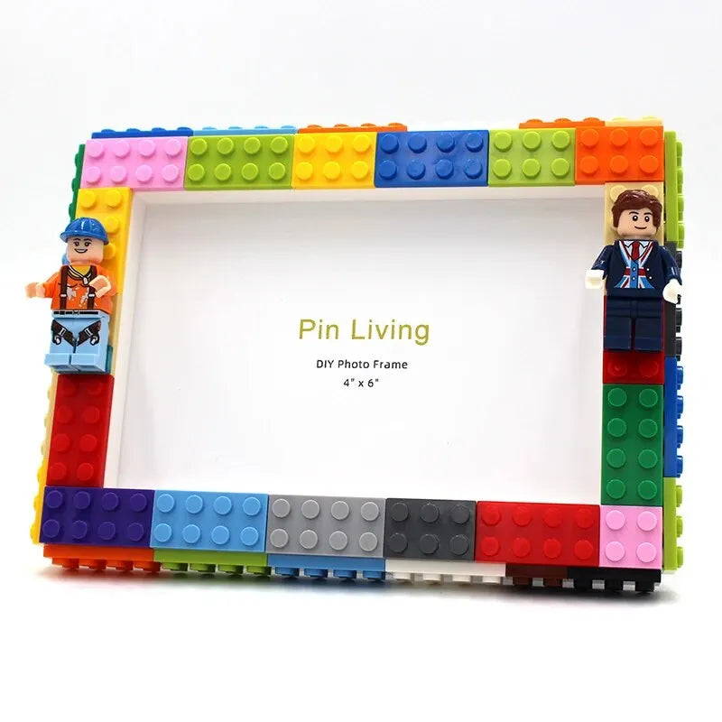 DIY Clourful Building Blocks Photo Frame For Home Decoration Creative Family Activity& Educational Gift