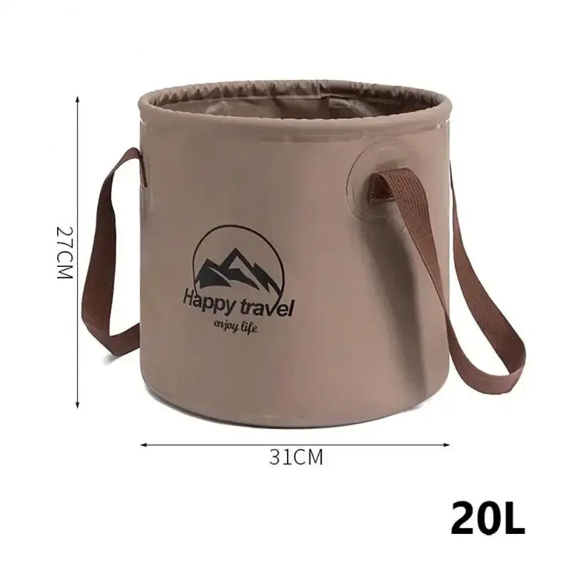 5/10/20L Outdoor Multifunctional Bucket Collapsible Portable Travel Bucket Large Capacity Carrying Bucket Camping Fishing Bucket