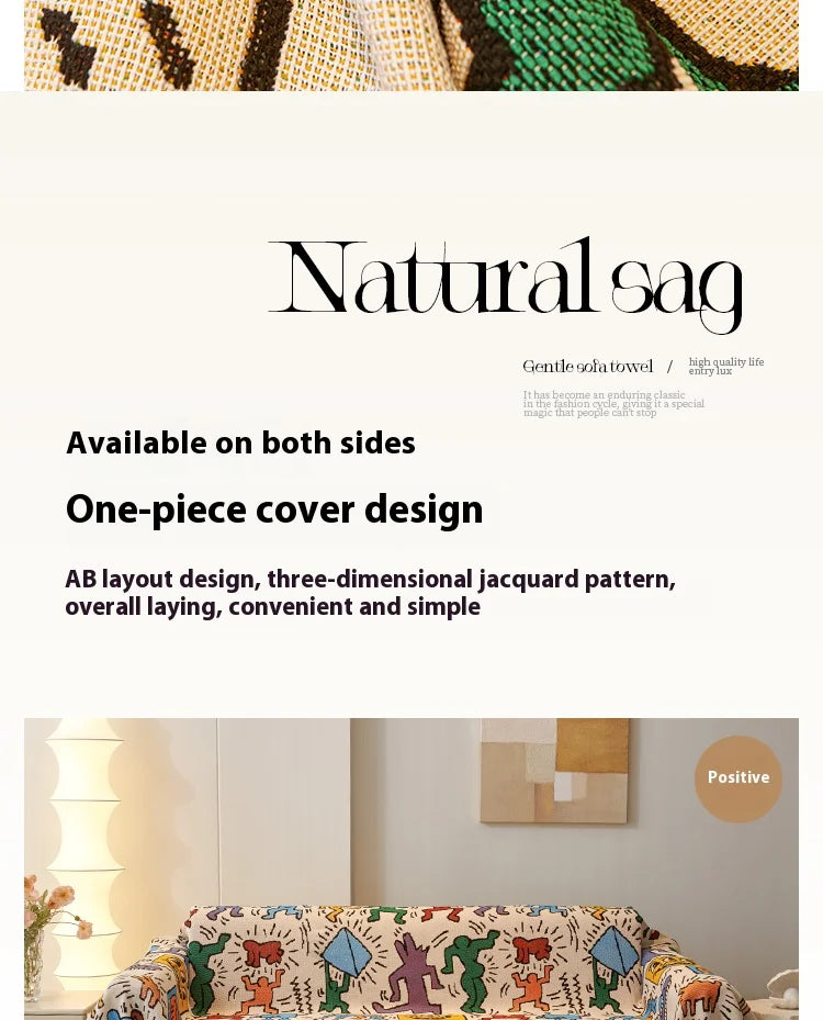 Sofa Cushion Cloth Double Sided Sofa Cover Thick Non-Slip Sofa Cover Full Cover Knee Blanket Cover Cloth Sofa Blanket