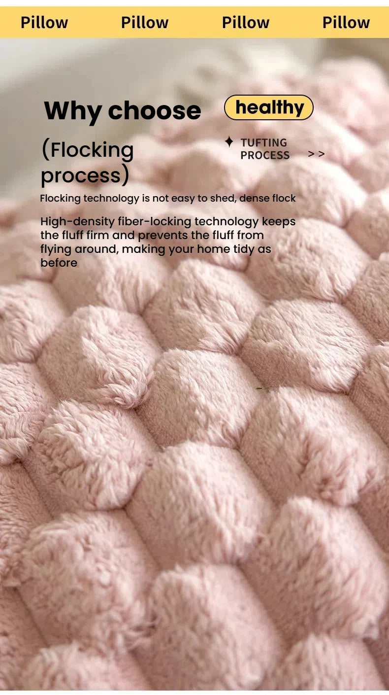 1PC Pineapple Grid  3D Soft Plush Throw Pillow Cover Decorative Cushion Case for Sofa Living Room Bedroom & Home Decor