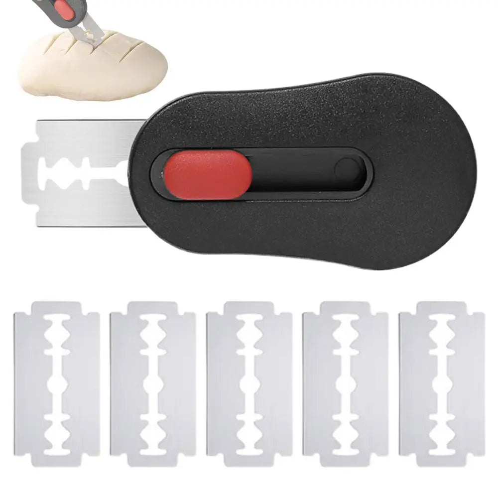 New Bread Scoring Blade Set Homemade Sourdough Dough Scribing Tool With 5 Replacement Blades Bread Scoring Knife Razors Cutter