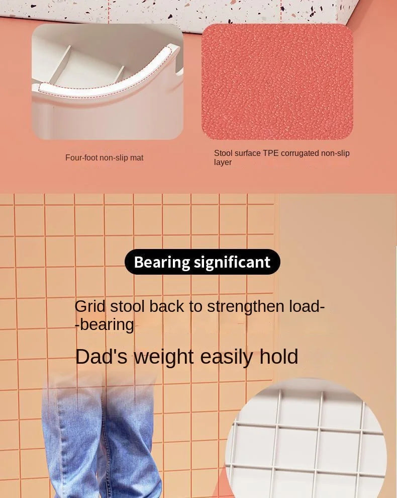 Children's Ottoman Baby Step Chair Stool Small Bench Hand Washing Step Children's Stool Non-Slip Footstool Stand Stool