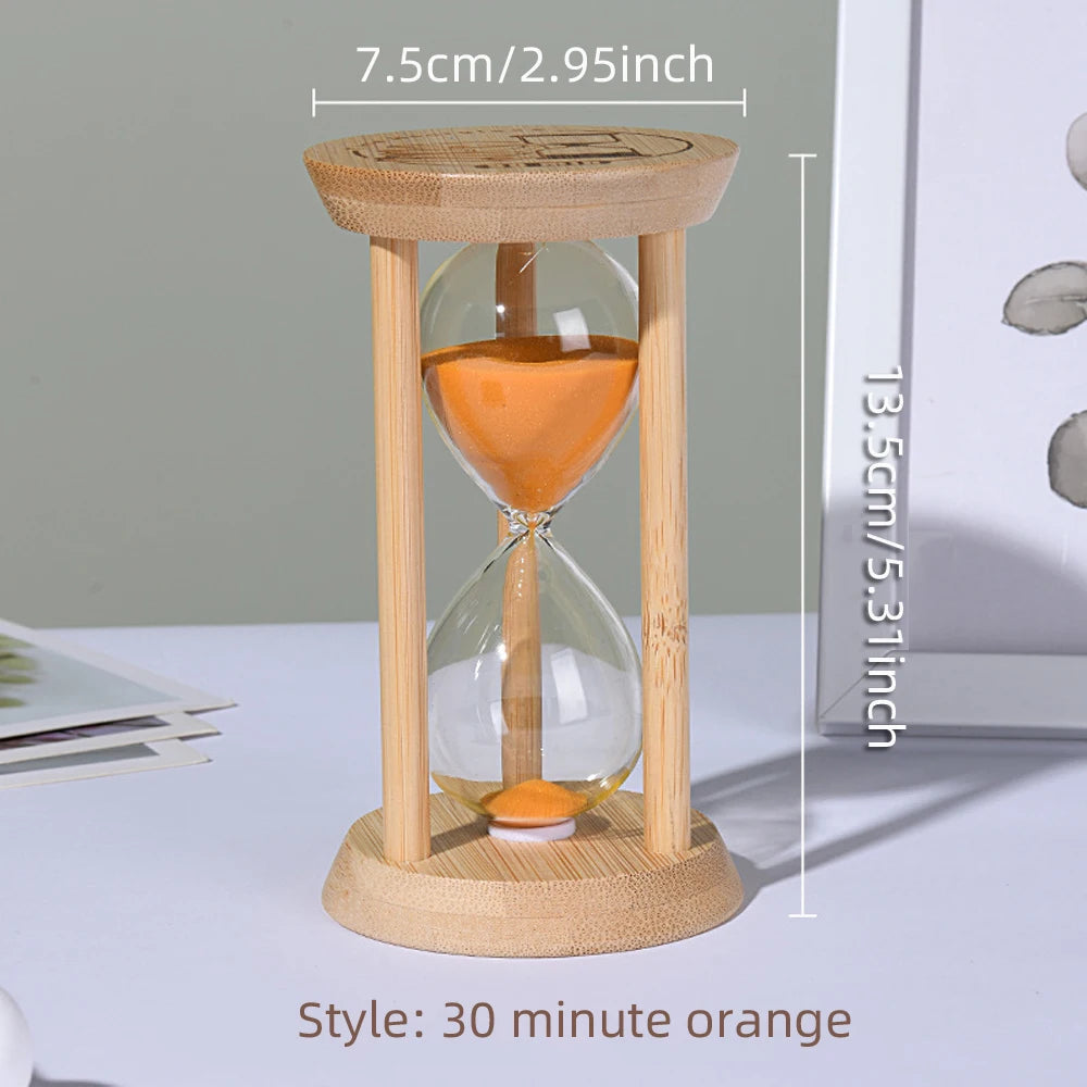 1PCS 3/5/10/15/30 Minutes Wooden Hourglass Timer Home Living Room Desktop Decoration Children Birthday Gift Portable Sand Clock