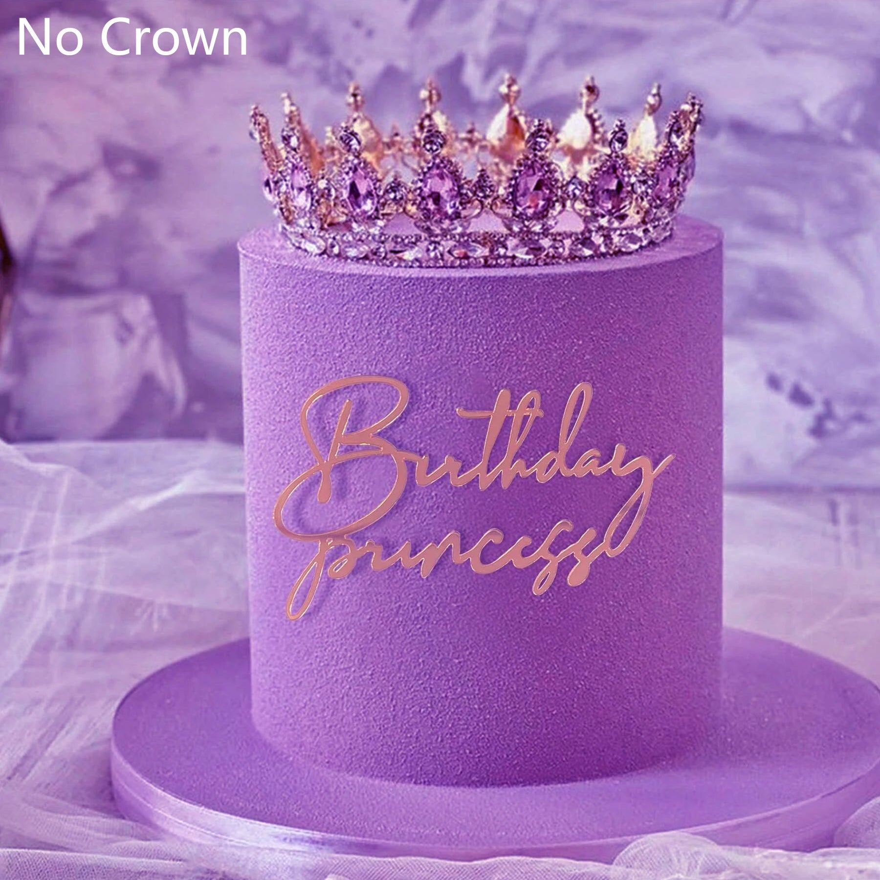 6pcs/3pcs  Acrylic Birthday Queen Gold Cake Topper Happy  Birthday Party Sides Cake Decorations  Accessories