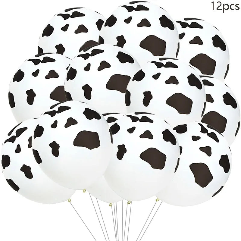 7pcs Farm Animal Balloons for Farm Birthday Party Decorations Supplies Cow Donkey Sheep Pig Chicken Foil Balloon Baby Shower