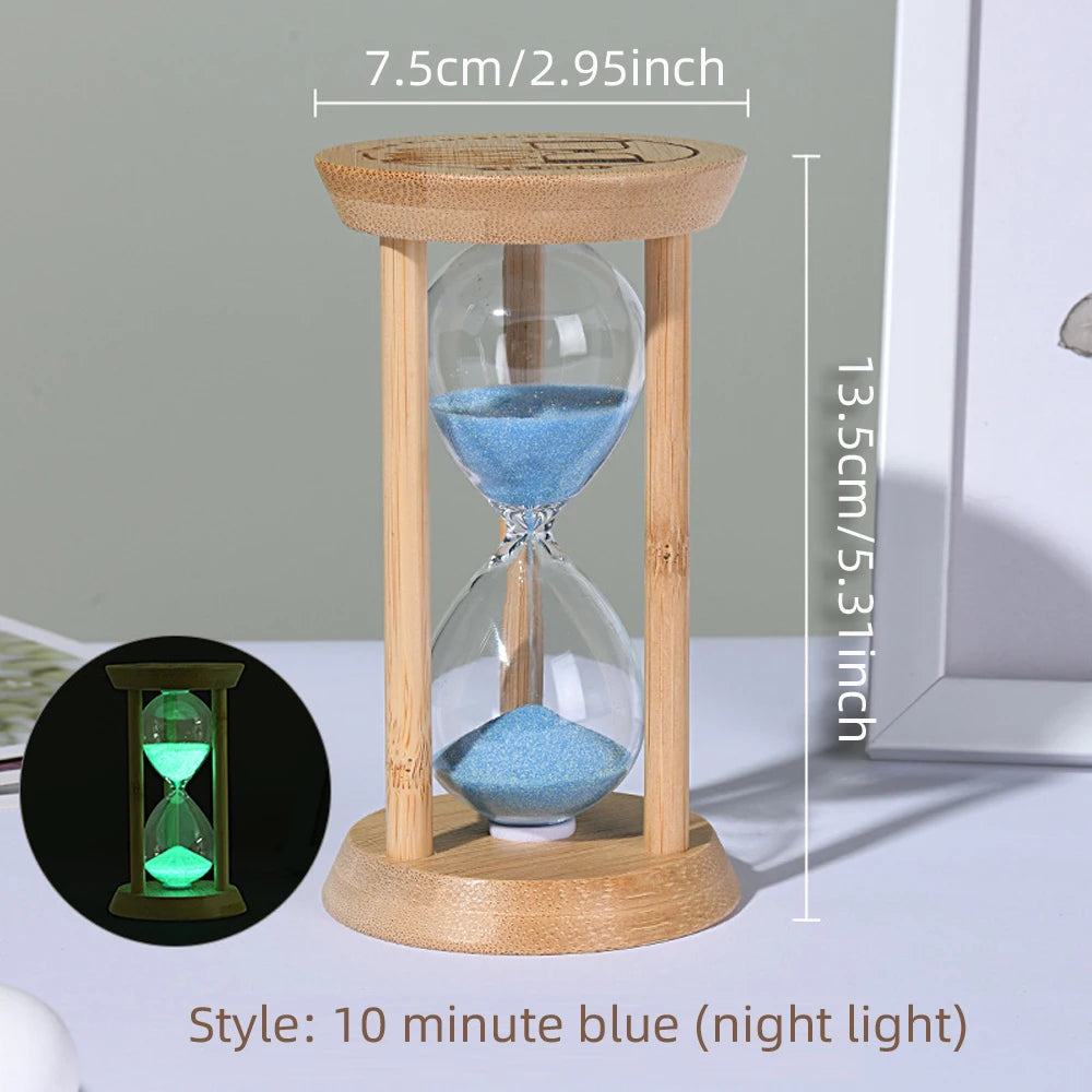 1PCS 3/5/10/15/30 Minutes Wooden Hourglass Timer Home Living Room Desktop Decoration Children Birthday Gift Portable Sand Clock