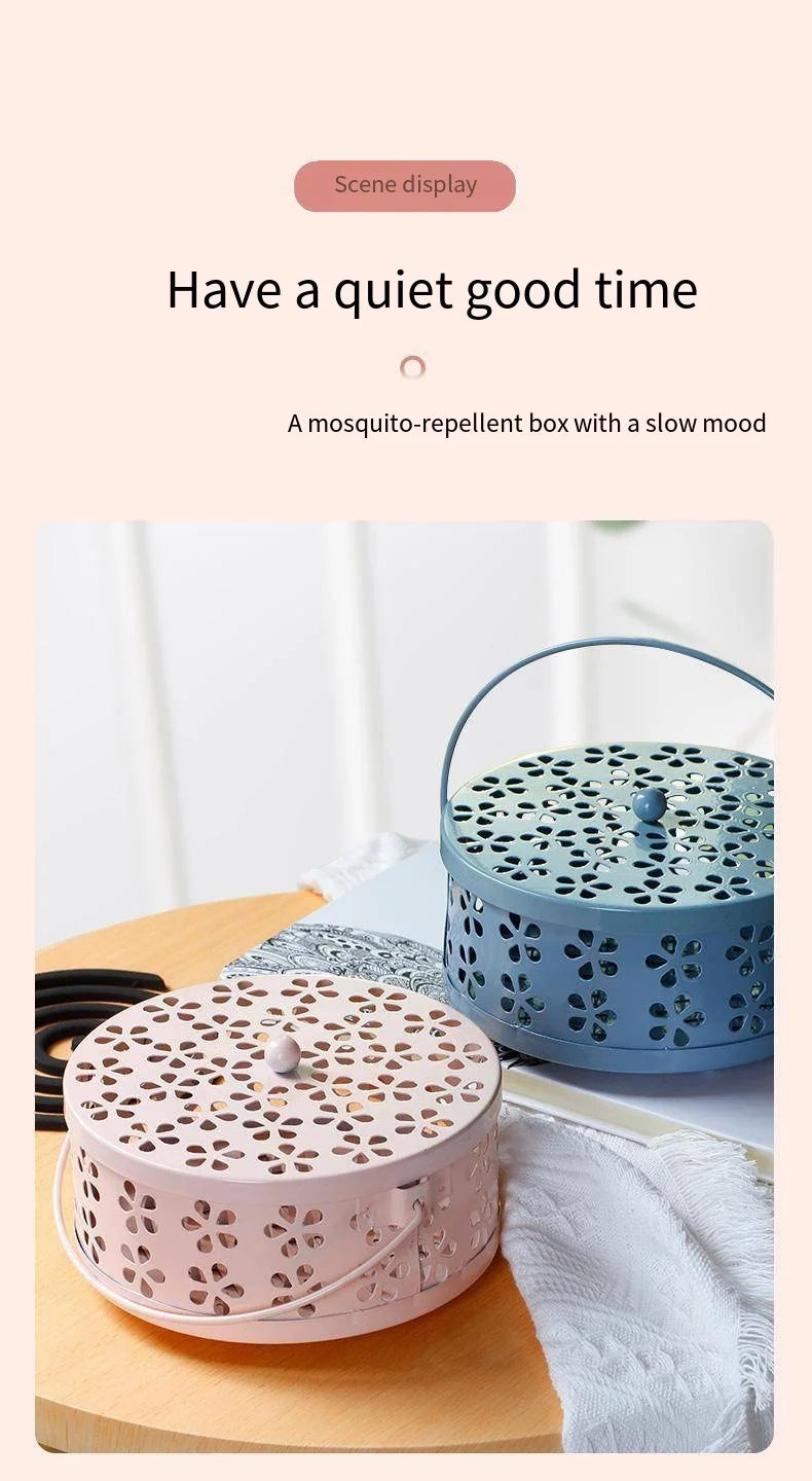 Mosquito-repellent fireproof mosquito-repellent household with cover wrought iron sandalwood mosquito incense burner