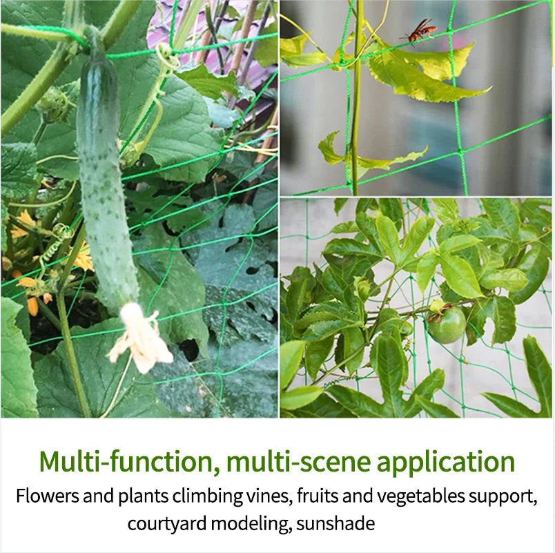 Plant Trellis Pergolas, Heavy-Duty Polyester Grow Net, Garden Trellis Netting With Square Mesh For Climbing Plants, Vegetables,