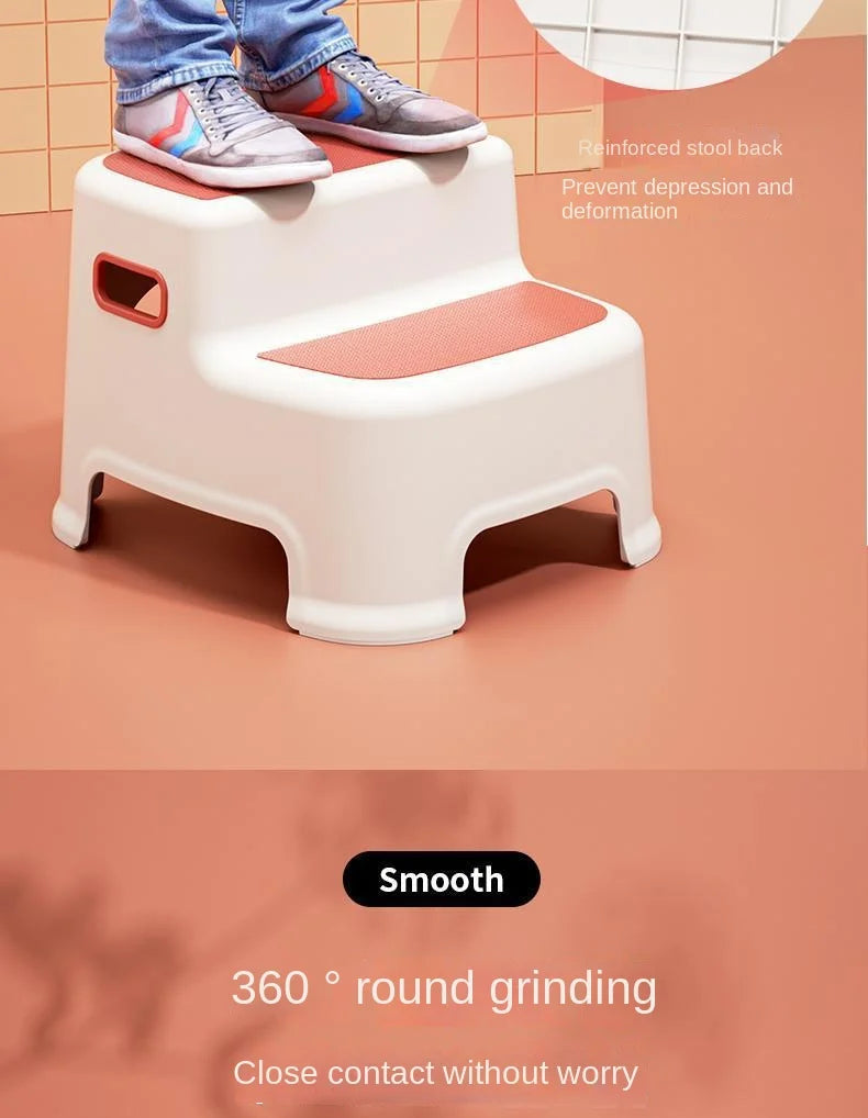 Children's Ottoman Baby Step Chair Stool Small Bench Hand Washing Step Children's Stool Non-Slip Footstool Stand Stool