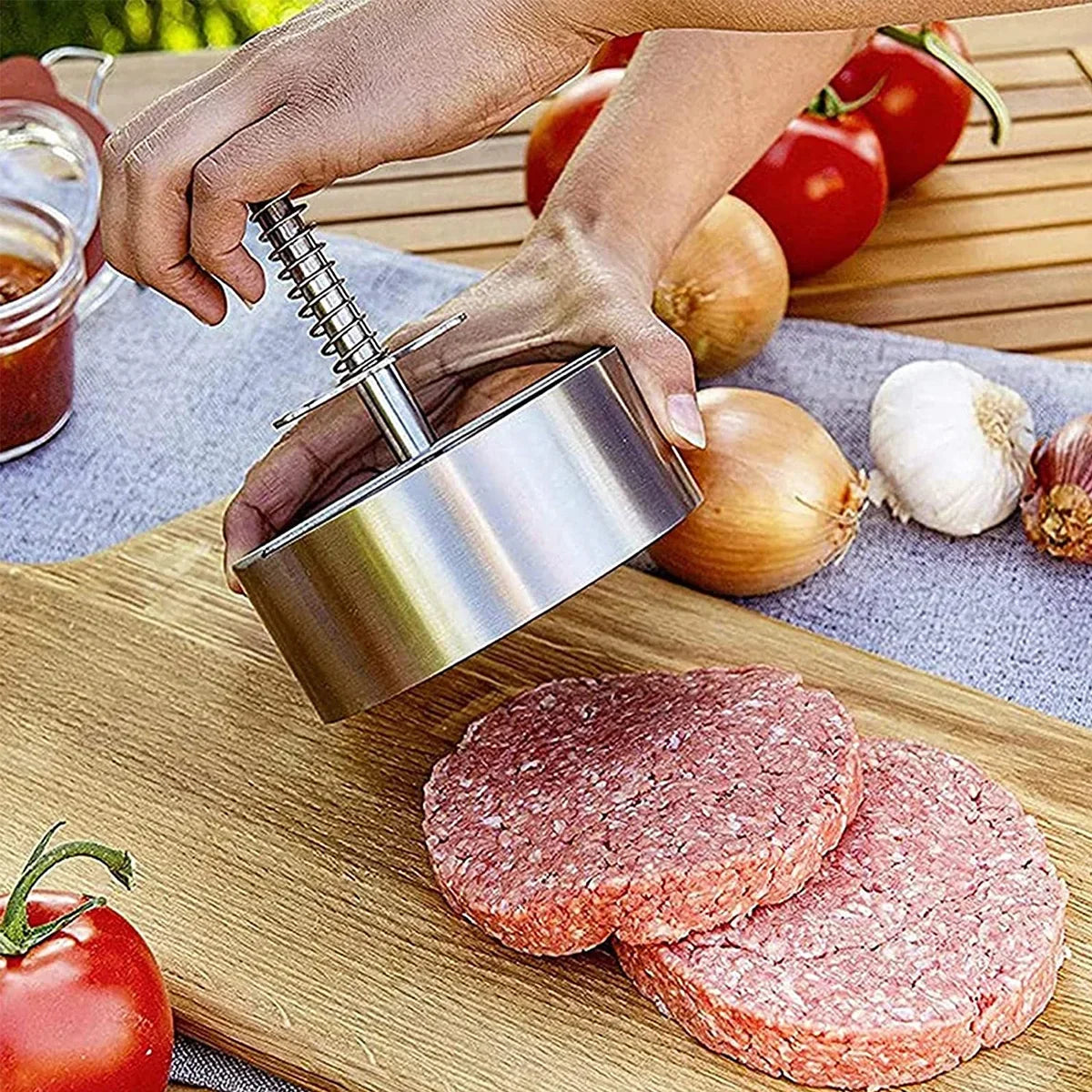 2025 Hamburger Press Hamburger Patty Maker 304 Stainless Steel Non-Stick Burger Press for Making Meat Patties and Thin Burgers