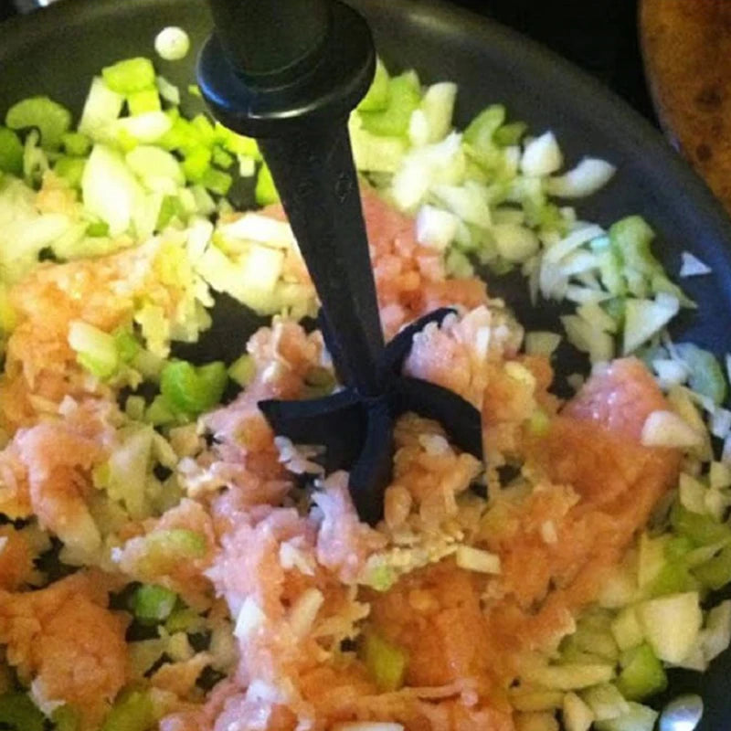 1pc Meat Chopper, Hamburger Chopper, Premium Heat Resistant Masher And Smasher For Hamburger Meat, Ground Beef, Ground Turkey