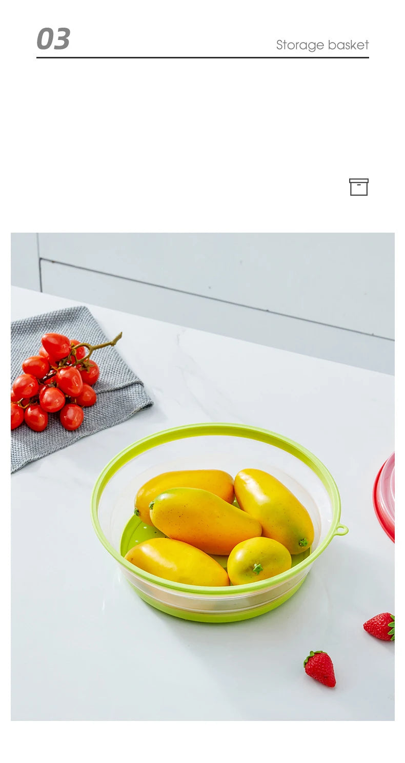 10.2 inch Microwave Plate Cover 2 In 1 Cover as Splatter Guard Collapsible Lid for Plate Dish Bowl Multi-Purpose Kitchen Gadget