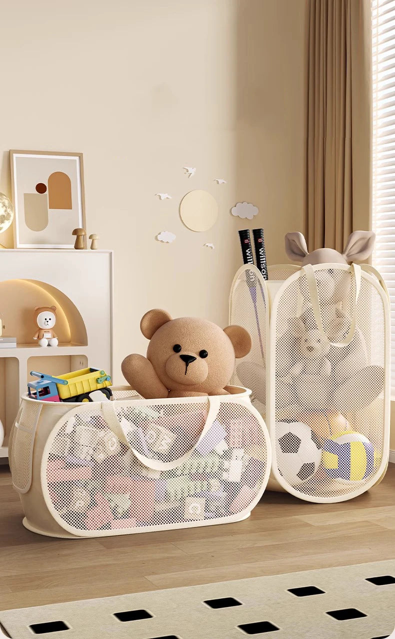 Children's Toys Storage Basket Storage Box Sub Block Plush Toy Large capacity Household Multifunctional Laundry Basket Organizer