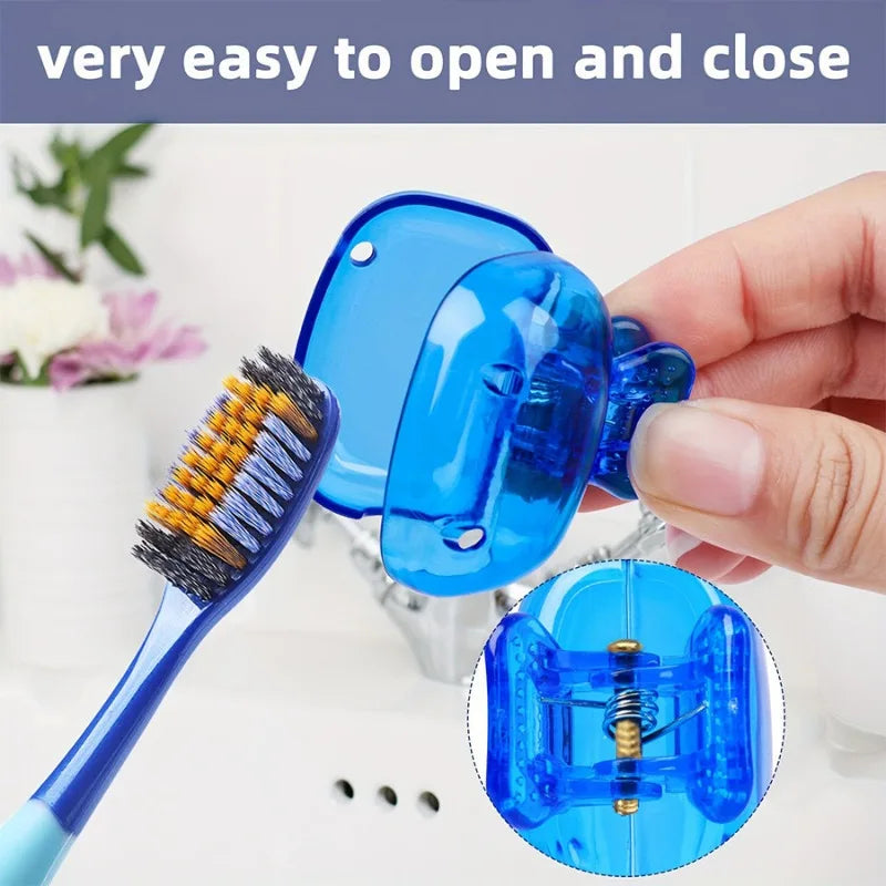 10/4/2PCS Travel Toothbrush Head Covers Toothbrush Protector Cap Brush Pod Case Protective Portable Plastic Clip for Household