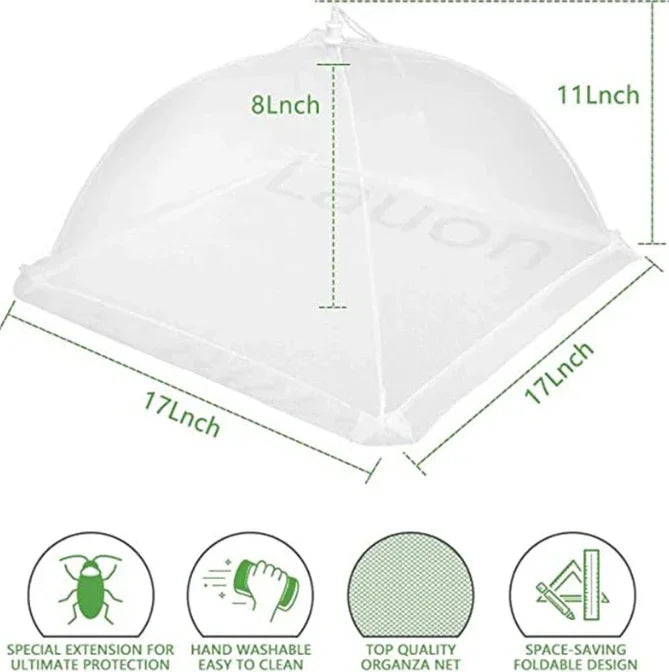 Foldable Food Mesh Cover Fly Anti Mosquito Pop-Up Food Cover Umbrella Meal Vegetable Fruit Breathable Cover Kitchen Accessories