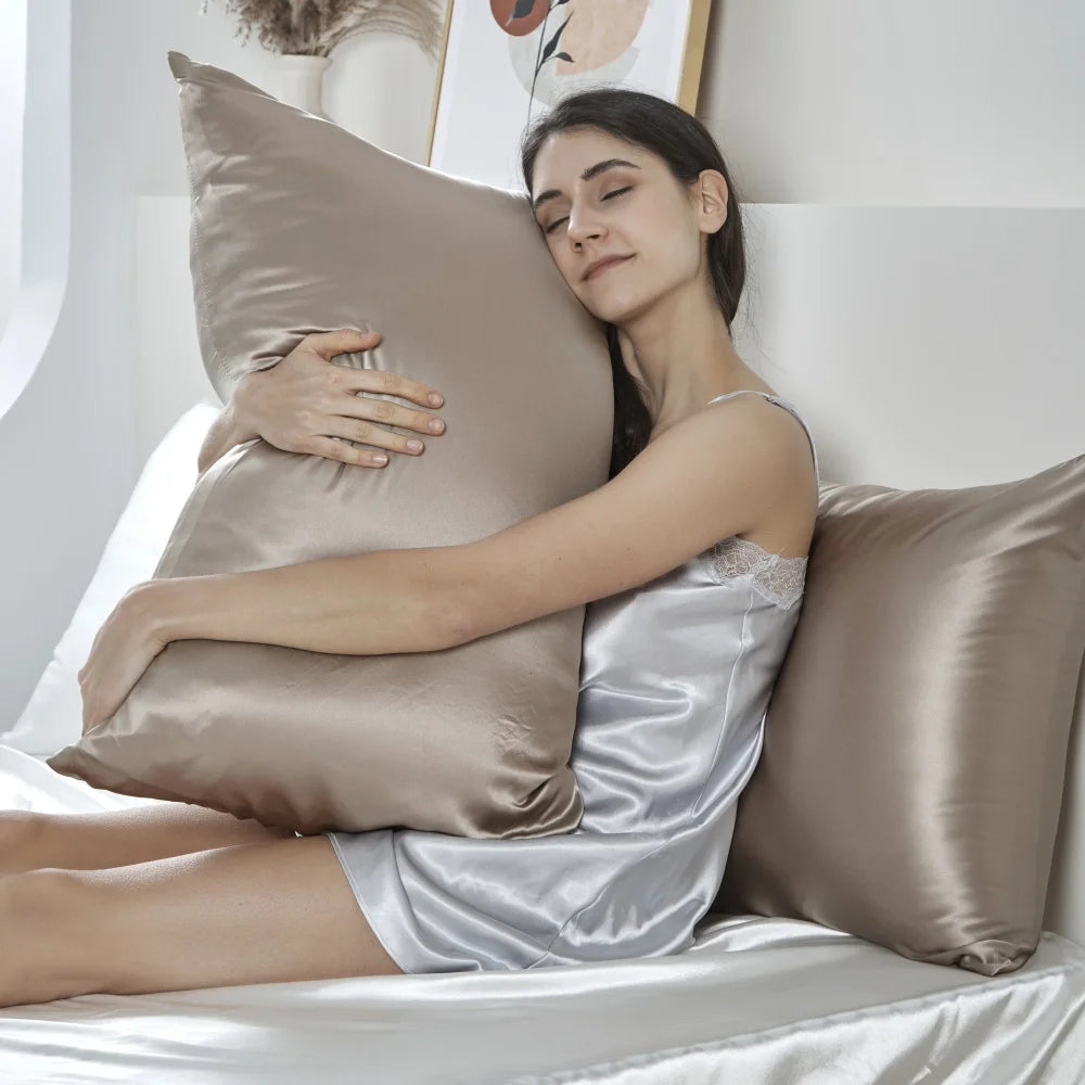 100% Natural Mulberry Silk Pillowcase Luxury 6A 25 Momme Pillow Cases for Hair and Skin With Hidden Zipper Pillow Cover