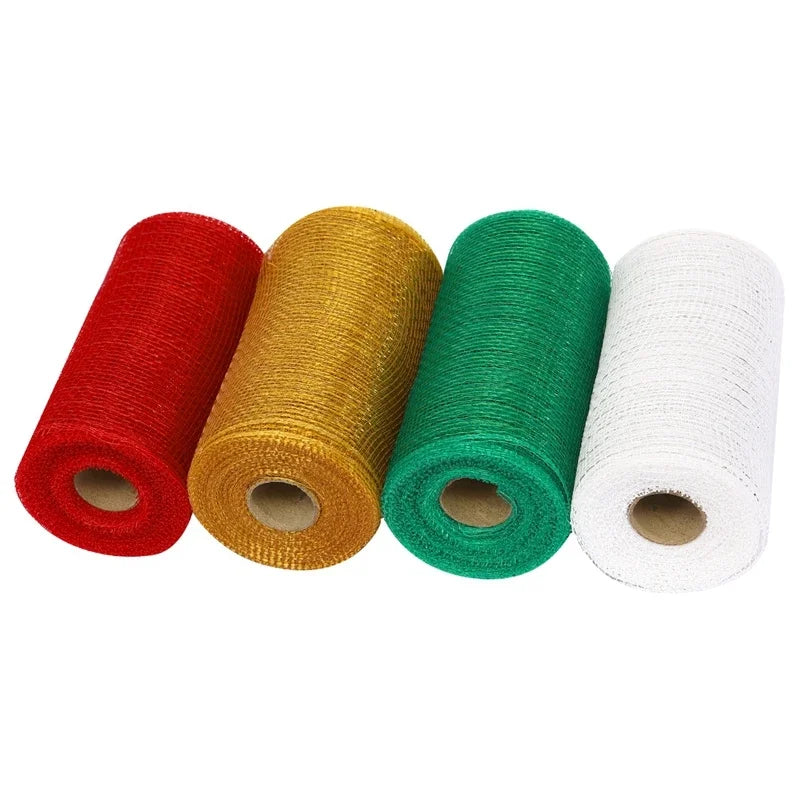 Christmas Tree Decorations Ribbon Mesh Ribbon for Wreath Bow Garland 2025 Christmas Decor Home Decor Gifts Navidad New Year 2026 (副本) (副本)