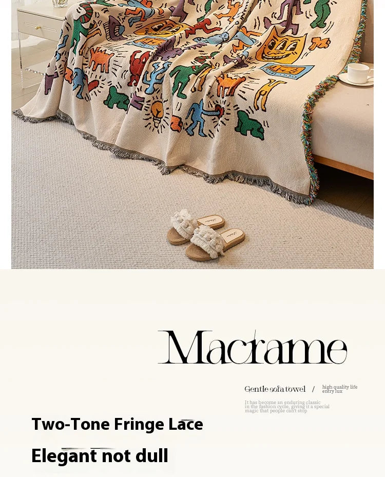 Sofa Cushion Cloth Double Sided Sofa Cover Thick Non-Slip Sofa Cover Full Cover Knee Blanket Cover Cloth Sofa Blanket