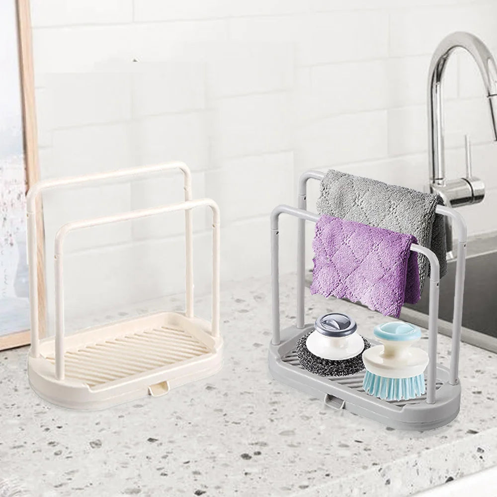 Kitchen Rag Drain Stand Kitchen Accessories Sink Drainage Shelf Sink Drain Storage Basket for Sponge Rag Wire Ball 1/2/3PCS