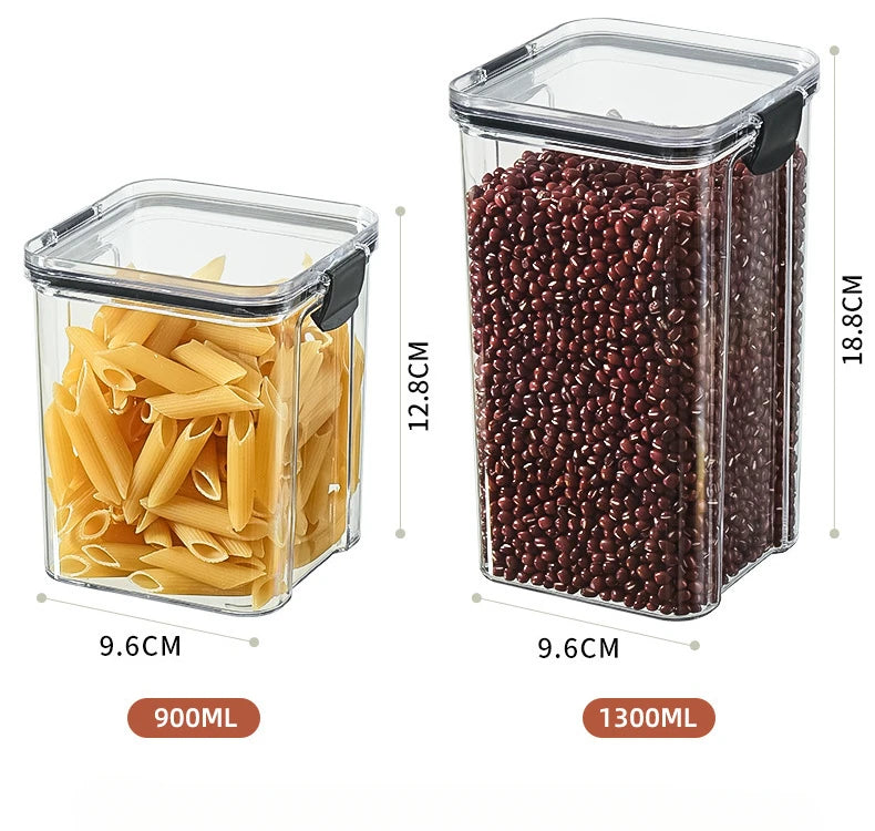 Kitchen Multigrain Snack Sealed Storage Box Dried Fruit Dried Goods Jar Drawer Storage Container Moisture Proof Box Plastic