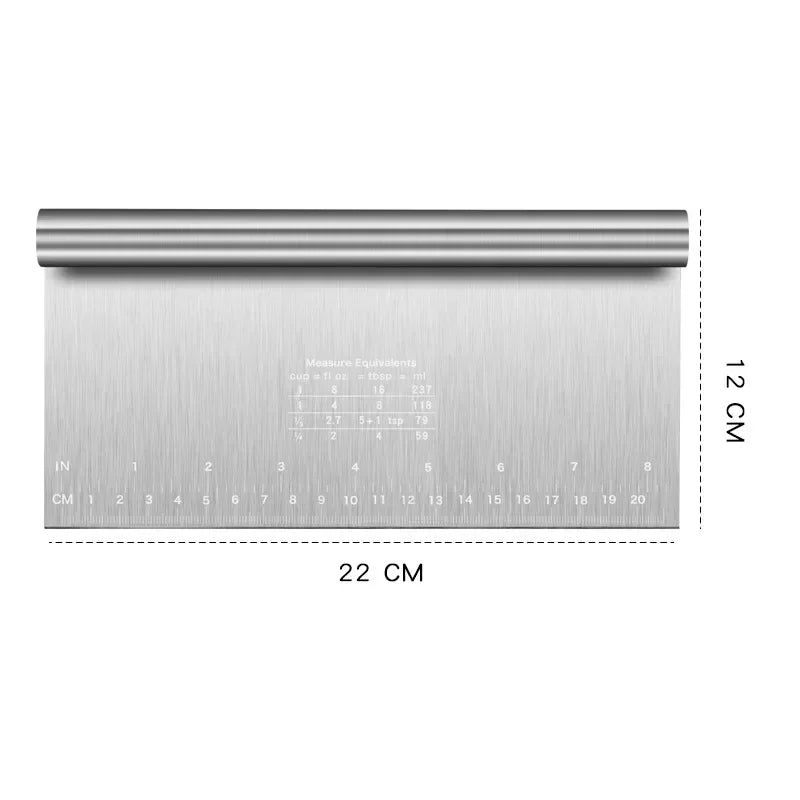 Stainless Steel Scale Cake Scraper DIY Dough Pastry Spatulas Buttercream Edge Smoother Cake Decorating Tools Baking Accessories