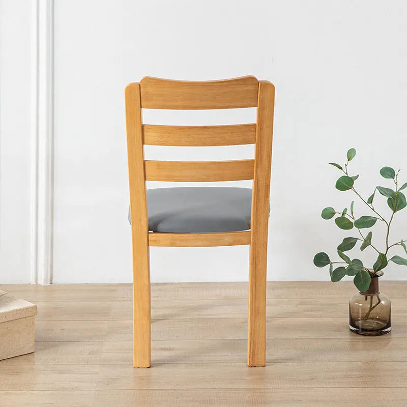 aterproof PU Chair Cushion Cover For Kitchen Dining Room Leather Seat Cover Dining Room Chair Seat Cushion Cover Solid Color