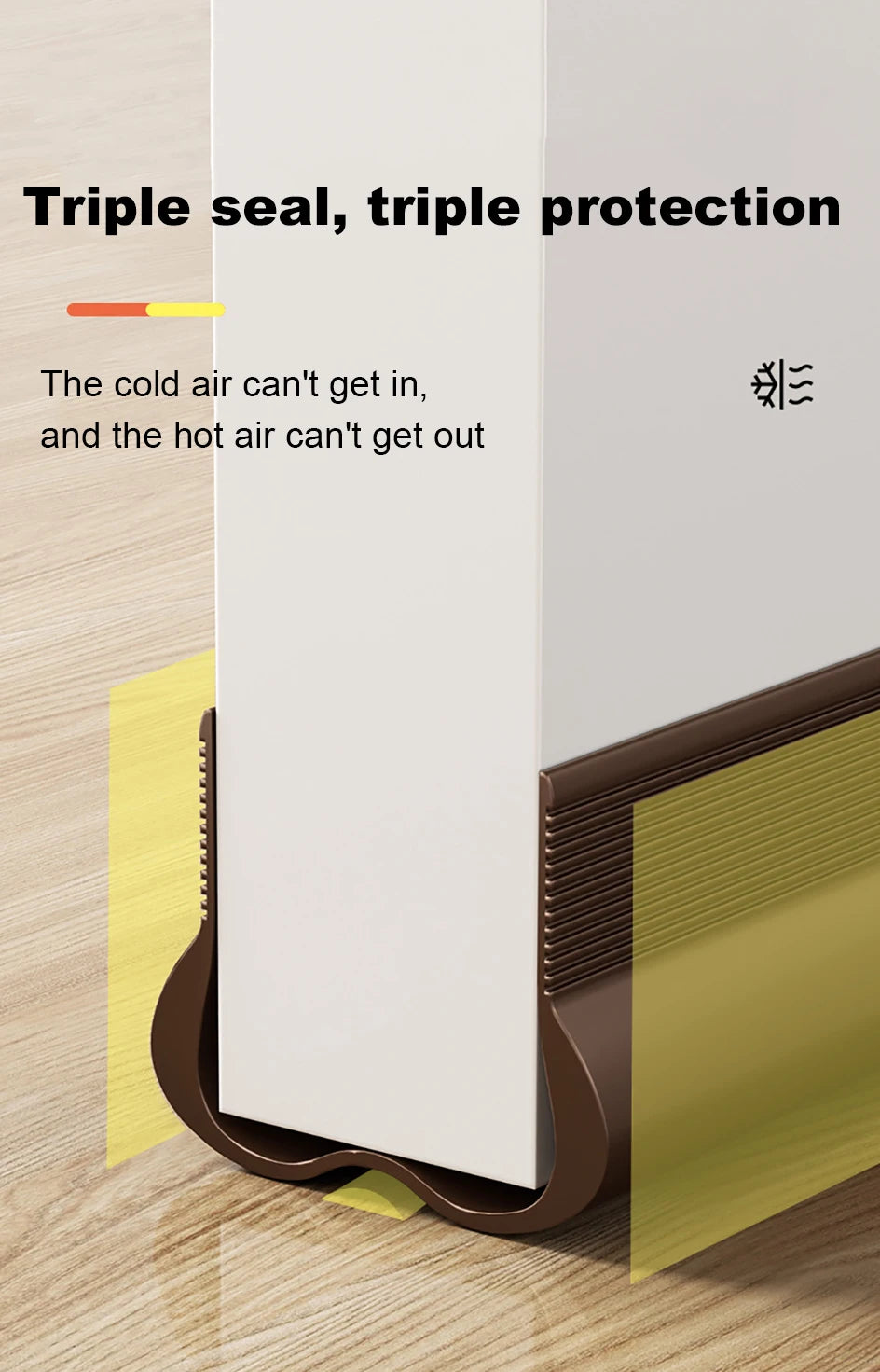 Flexible Door Bottom Sealing Strip Door Gap Soundproofing Wind and Dust Proof Weather Strip Under Door Draft Stopper Tape