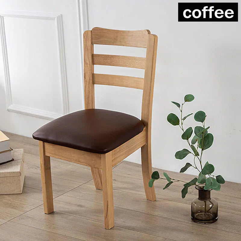 aterproof PU Chair Cushion Cover For Kitchen Dining Room Leather Seat Cover Dining Room Chair Seat Cushion Cover Solid Color