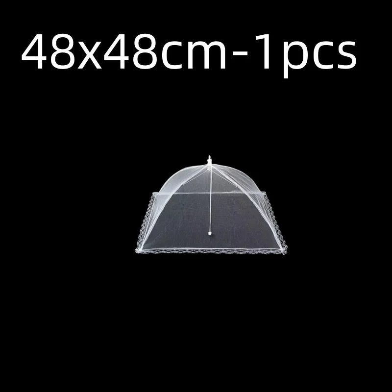 Foldable Food Mesh Cover Fly Anti Mosquito Pop-Up Food Cover Umbrella Meal Vegetable Fruit Breathable Cover Kitchen Accessories
