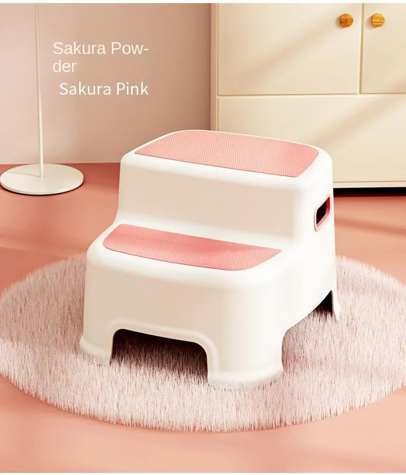 Children's Ottoman Baby Step Chair Stool Small Bench Hand Washing Step Children's Stool Non-Slip Footstool Stand Stool