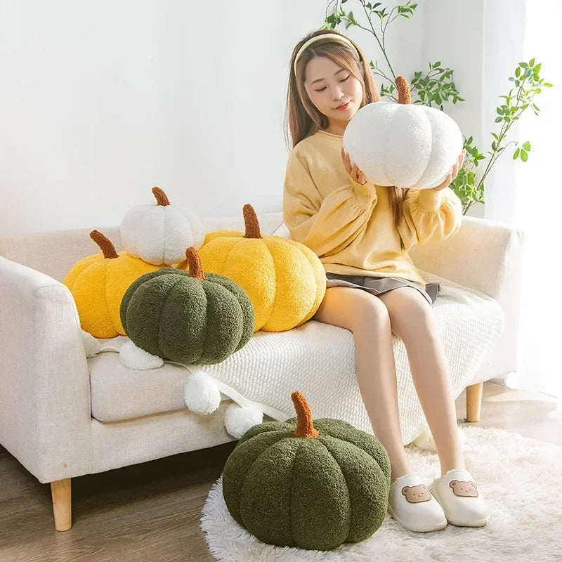 New Decorative Cushion Activity Plush Nordic Ins Sofa Backrest Orange Pumpkin Pillow for Living Room Cute Pillow Home Decoration