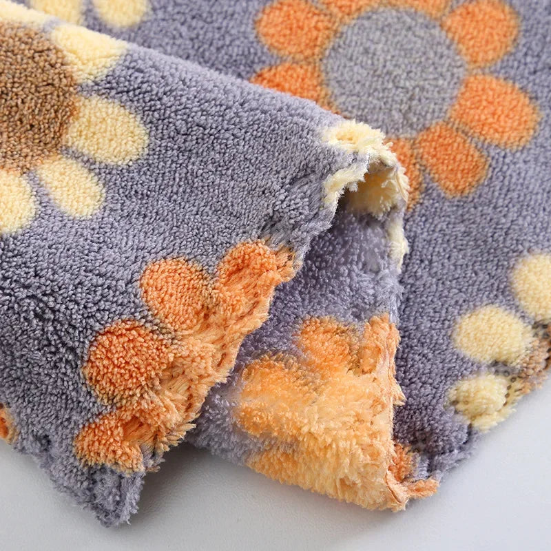 4Pcs Kitchen Cleaning Cloths Soft Absorbent Dishcloth Coral Fleece Sunflower Wiping Towel Rags Household Cleaning Cloth 30X30CM