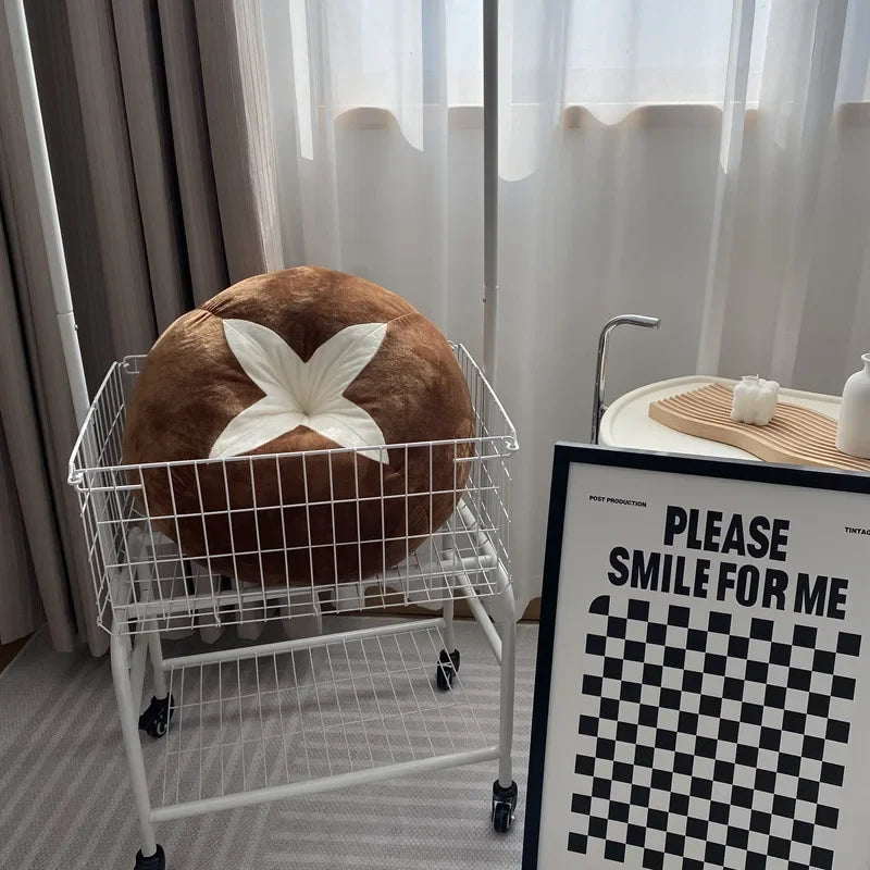 Thickened Cushion with Tomato-Shaped Pillow Vegetable Mushroom Persimmon Round Cushion Pad for Window Seat Pillows for Bedroom