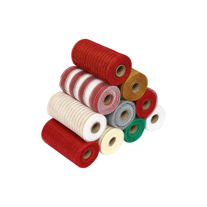 Christmas Tree Decorations Ribbon Mesh Ribbon for Wreath Bow Garland 2025 Christmas Decor Home Decor Gifts Navidad New Year 2026 (副本) (副本)