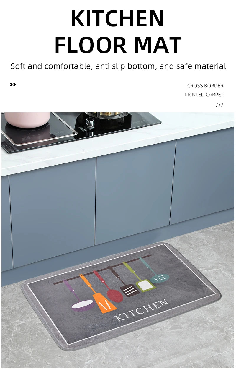 Multi-purpose Sponge Water Absorption Mat: Kitchen, Bathroom Bathroom Anti-skid, Moisture Absorption, Machine Washable Carpet