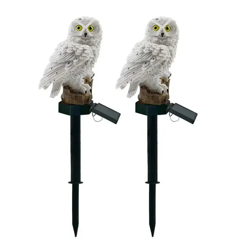 Solar Owl Garden Light Outdoor LED Lawn Lamp for Garden Decoration Waterproof Christmas Lights Outdoor Solar Lamp Post