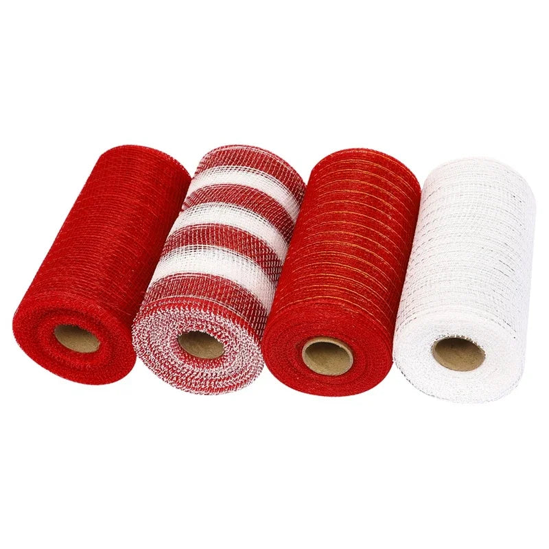 Christmas Tree Decorations Ribbon Mesh Ribbon for Wreath Bow Garland 2025 Christmas Decor Home Decor Gifts Navidad New Year 2026 (副本) (副本)