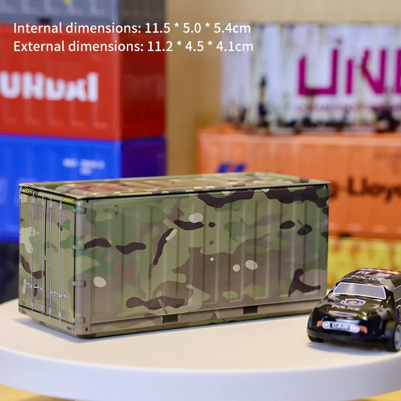 New Container Mini Iron Box Small Container Model Storage Box Creative Desktop Ornament Storage Rack Multi-Functional Metal Box