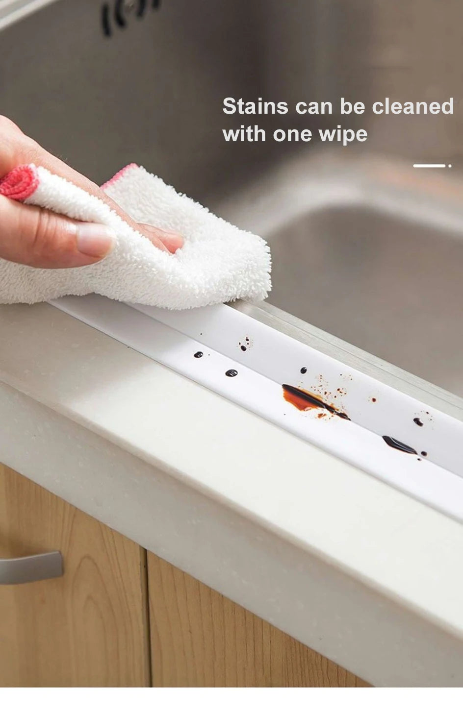 3.2M Bath Caulk Tape Self Adhesive PVC Oil-Proof Kitchen Sink Edge Corner Wall Sticker Waterproof Toilet Sealing Strip Tape