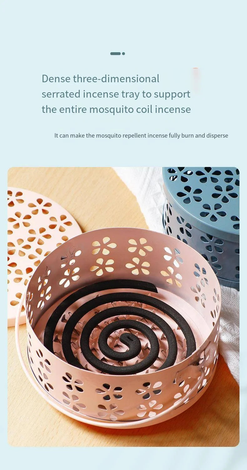 Mosquito-repellent fireproof mosquito-repellent household with cover wrought iron sandalwood mosquito incense burner