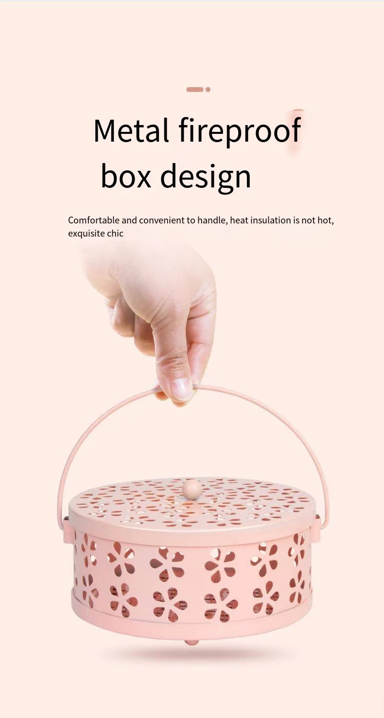 Mosquito-repellent fireproof mosquito-repellent household with cover wrought iron sandalwood mosquito incense burner